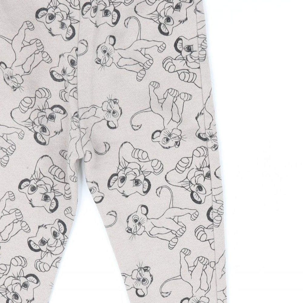 Disney at Primark Girls Beige Animal Print   Pyjama Pants Size 18-24 Months  - Lion king