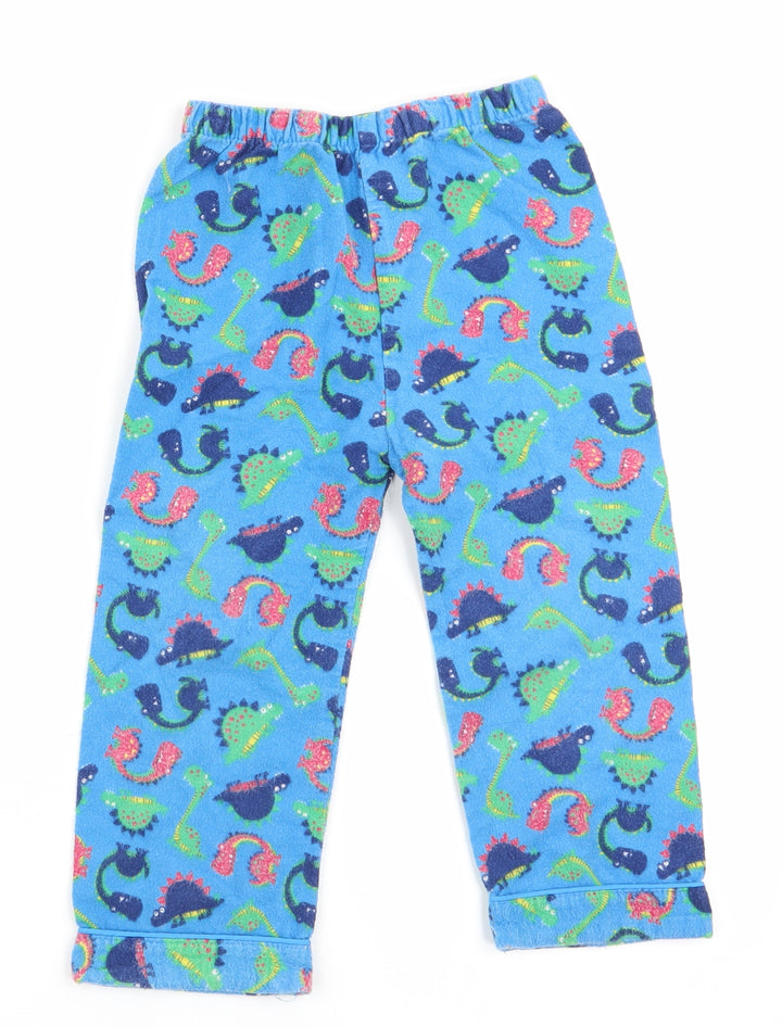 Rebel by Primark Boys Blue Animal Print Pyjama Pants Size 2-3 Years - Dinasour Print
