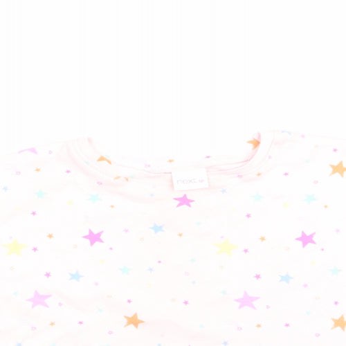 NEXT Girls Pink   Basic T-Shirt Size 9-12 Months  - star print
