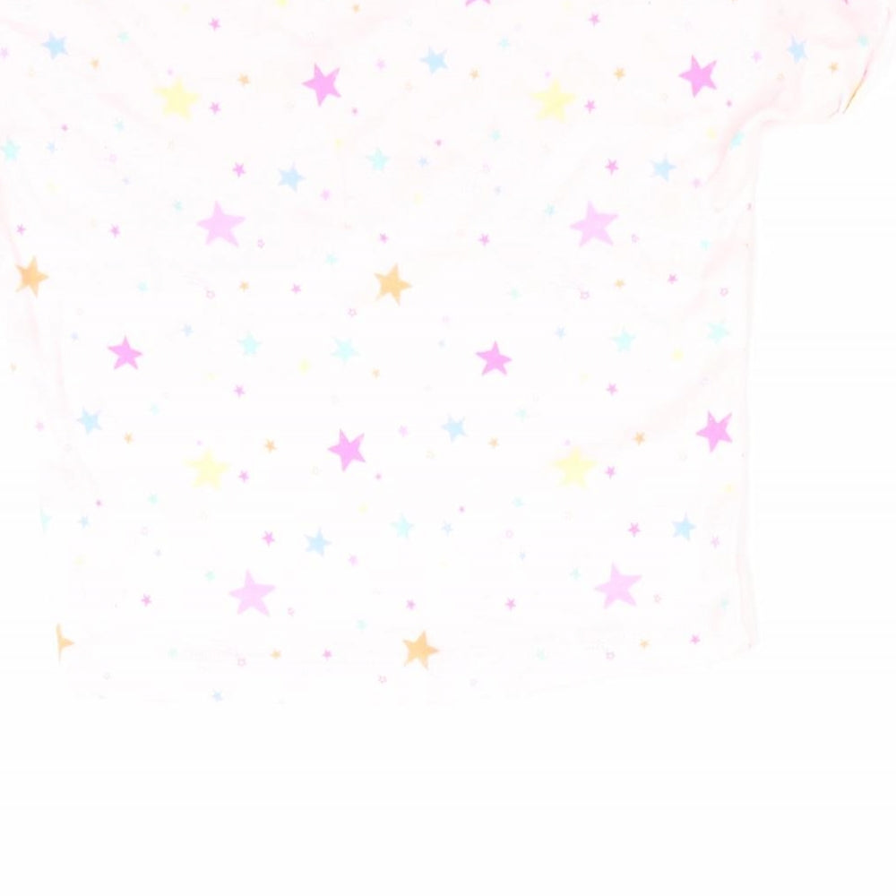 NEXT Girls Pink   Basic T-Shirt Size 9-12 Months  - star print