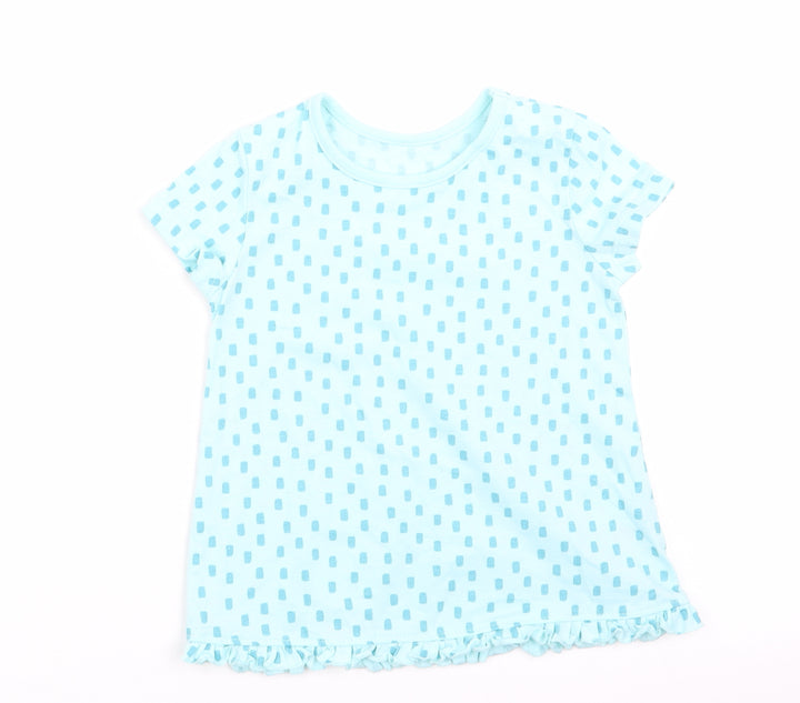 George Girls Blue Geometric  A-Line  Size 9-12 Months