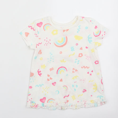 George Girls Ivory Geometric  A-Line  Size 9-12 Months