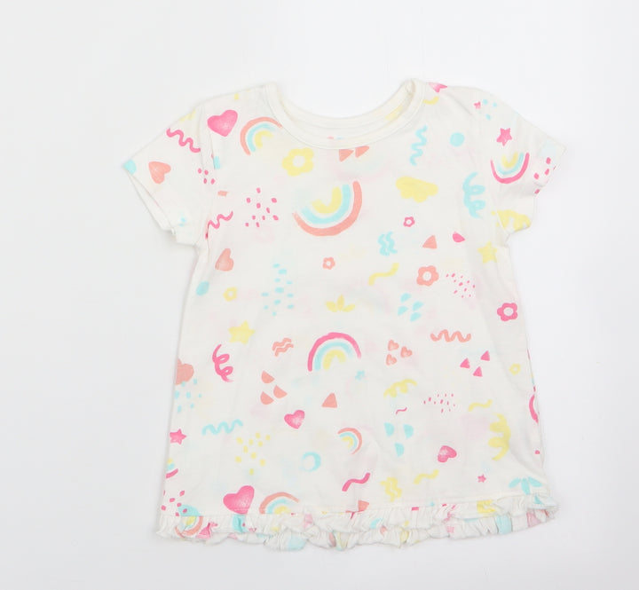 George Girls Ivory Geometric A-Line Size 9-12 Months