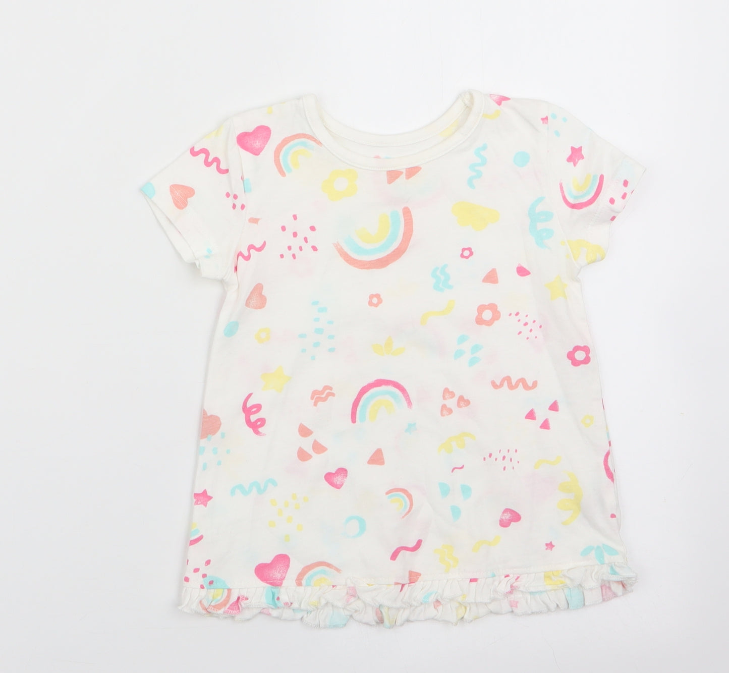George Girls Ivory Geometric  A-Line  Size 9-12 Months
