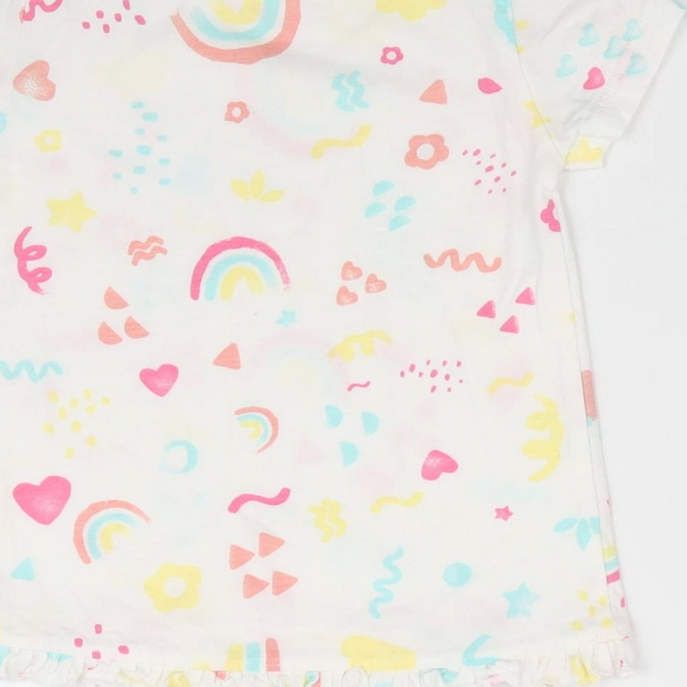George Girls Ivory Geometric  A-Line  Size 9-12 Months