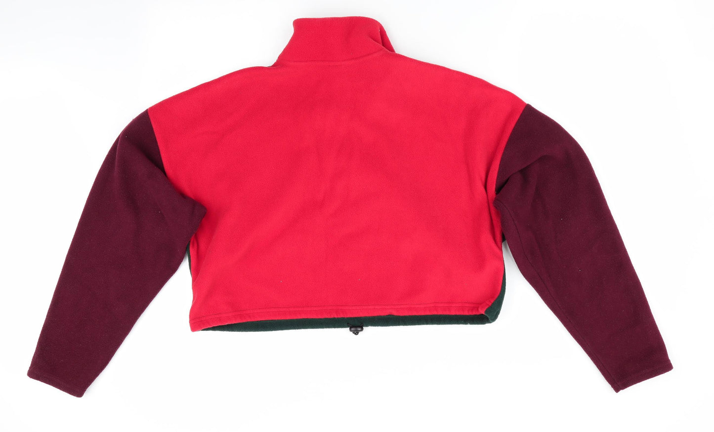 Urban Outfitters Womens Green  Fleece Henley Jumper Size S  - Cropped