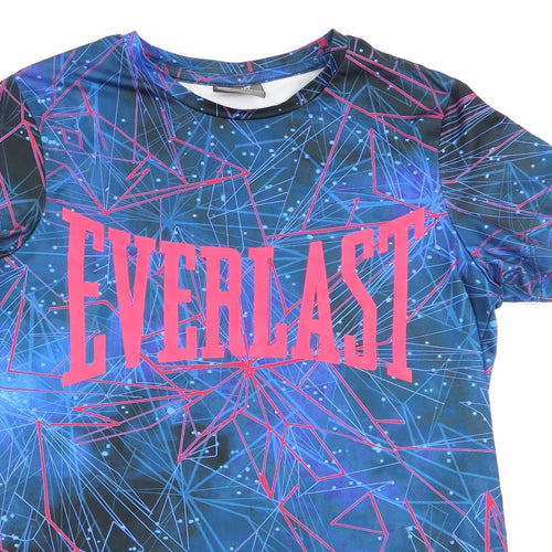 Everlast Boys Blue Geometric  Basic T-Shirt Size 11-12 Years