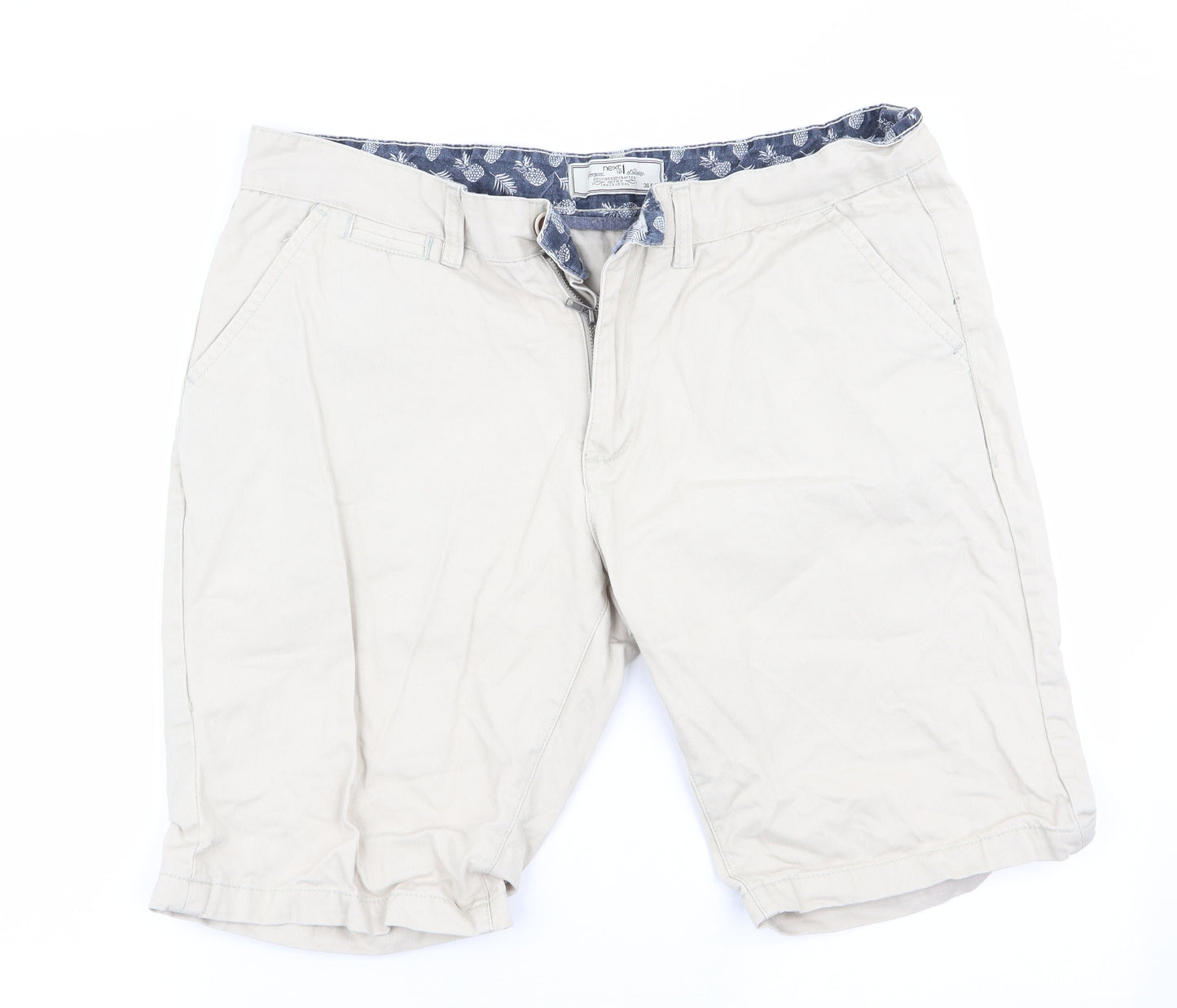 NEXT Mens Ivory   Cargo Shorts Size 36 in