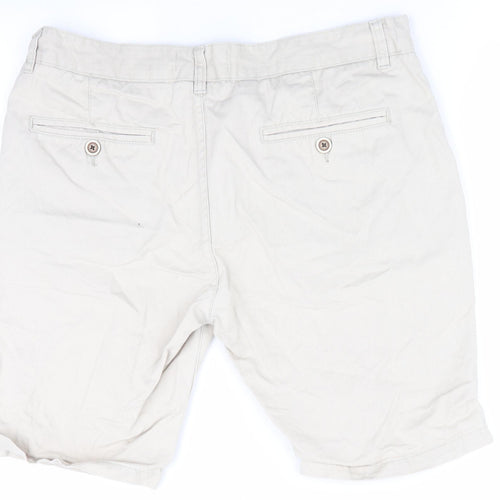 NEXT Mens Ivory   Cargo Shorts Size 36 in