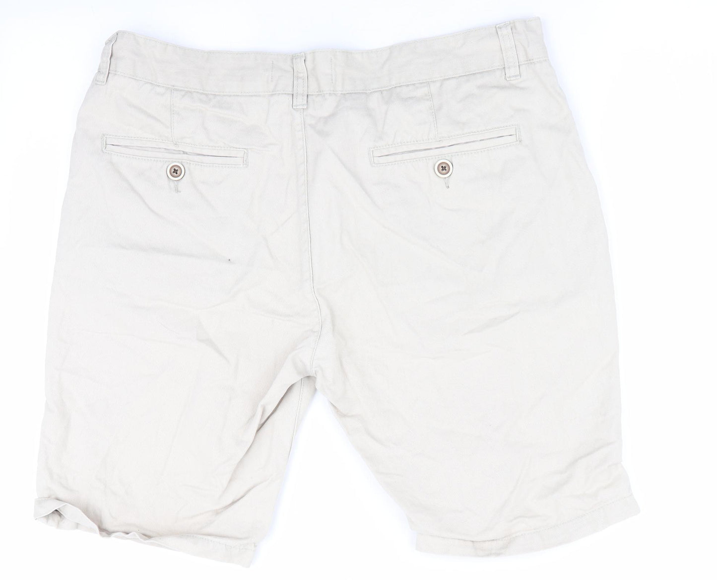 NEXT Mens Ivory   Cargo Shorts Size 36 in