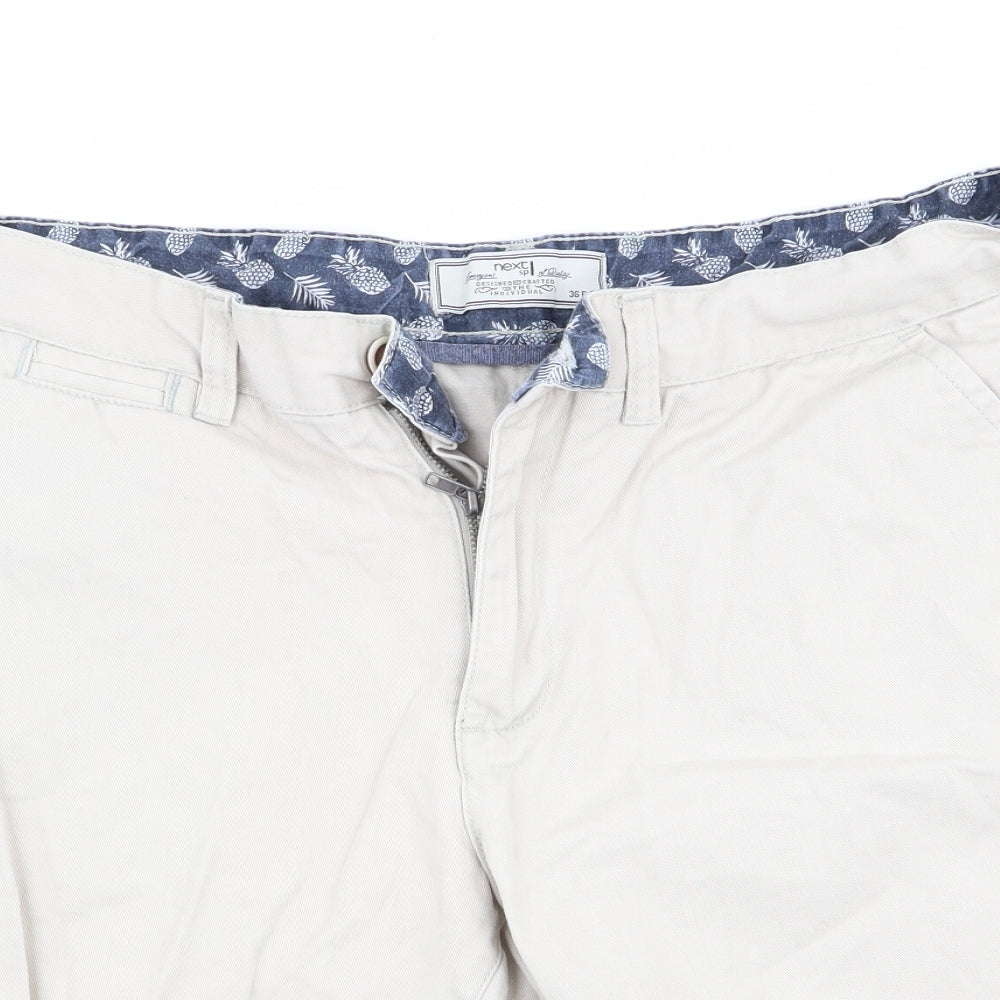 NEXT Mens Ivory   Cargo Shorts Size 36 in