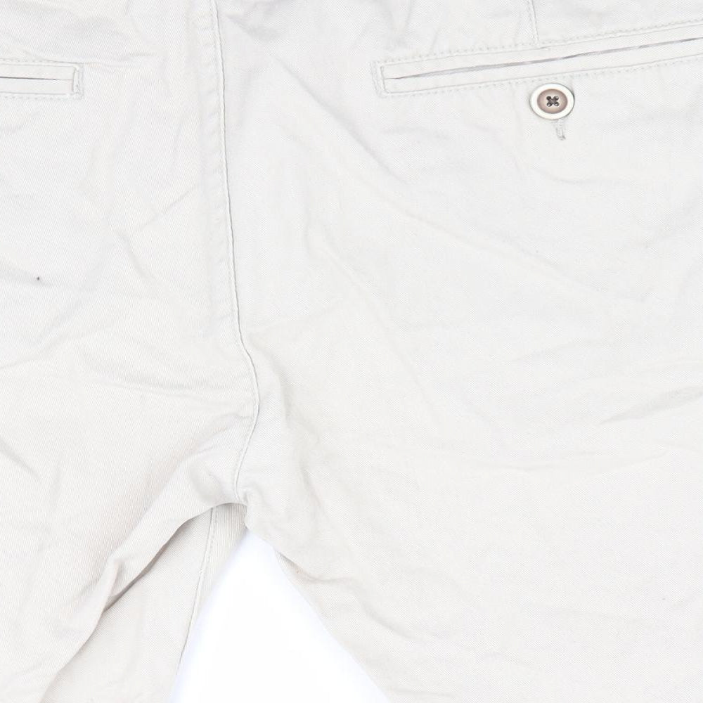 NEXT Mens Ivory   Cargo Shorts Size 36 in