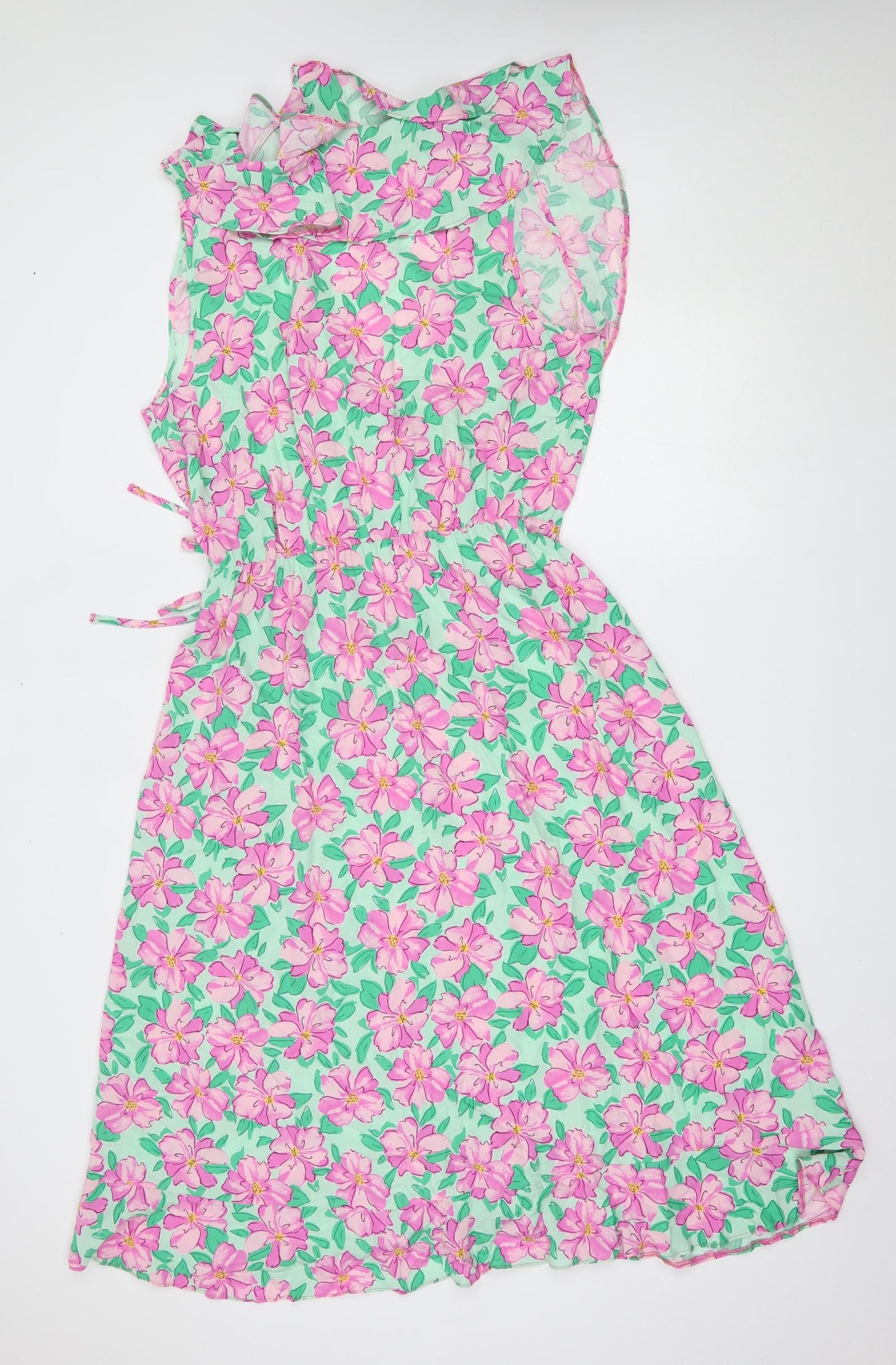 George Womens Green Floral  Wrap Dress  Size 14