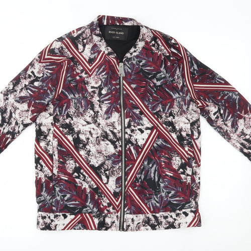River Island Womens Red Geometric  Jacket  Size 8