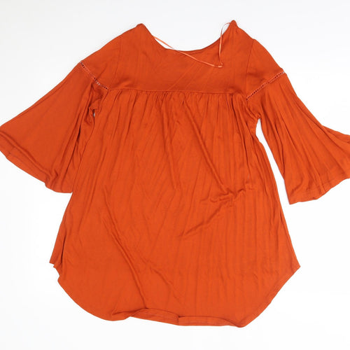 Atmosphere Womens Orange   Basic Blouse Size 8