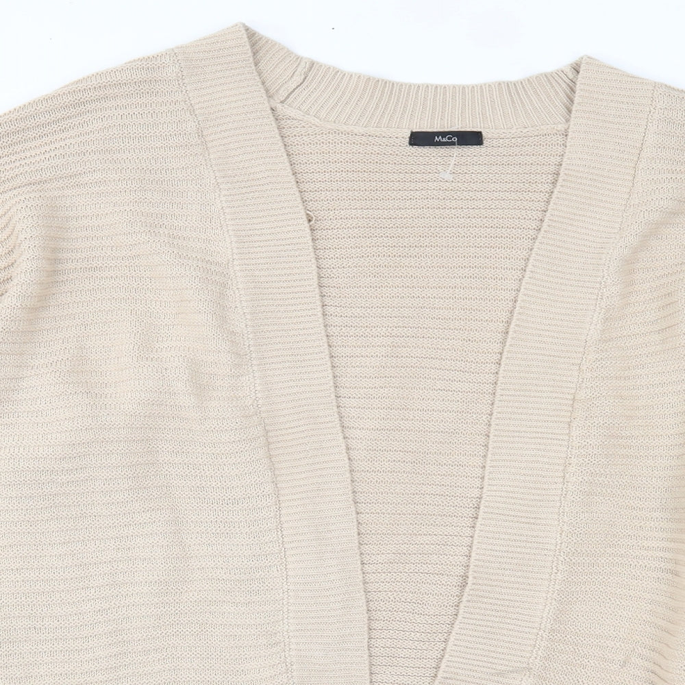 M&Co Womens Beige   Cardigan Jumper Size S