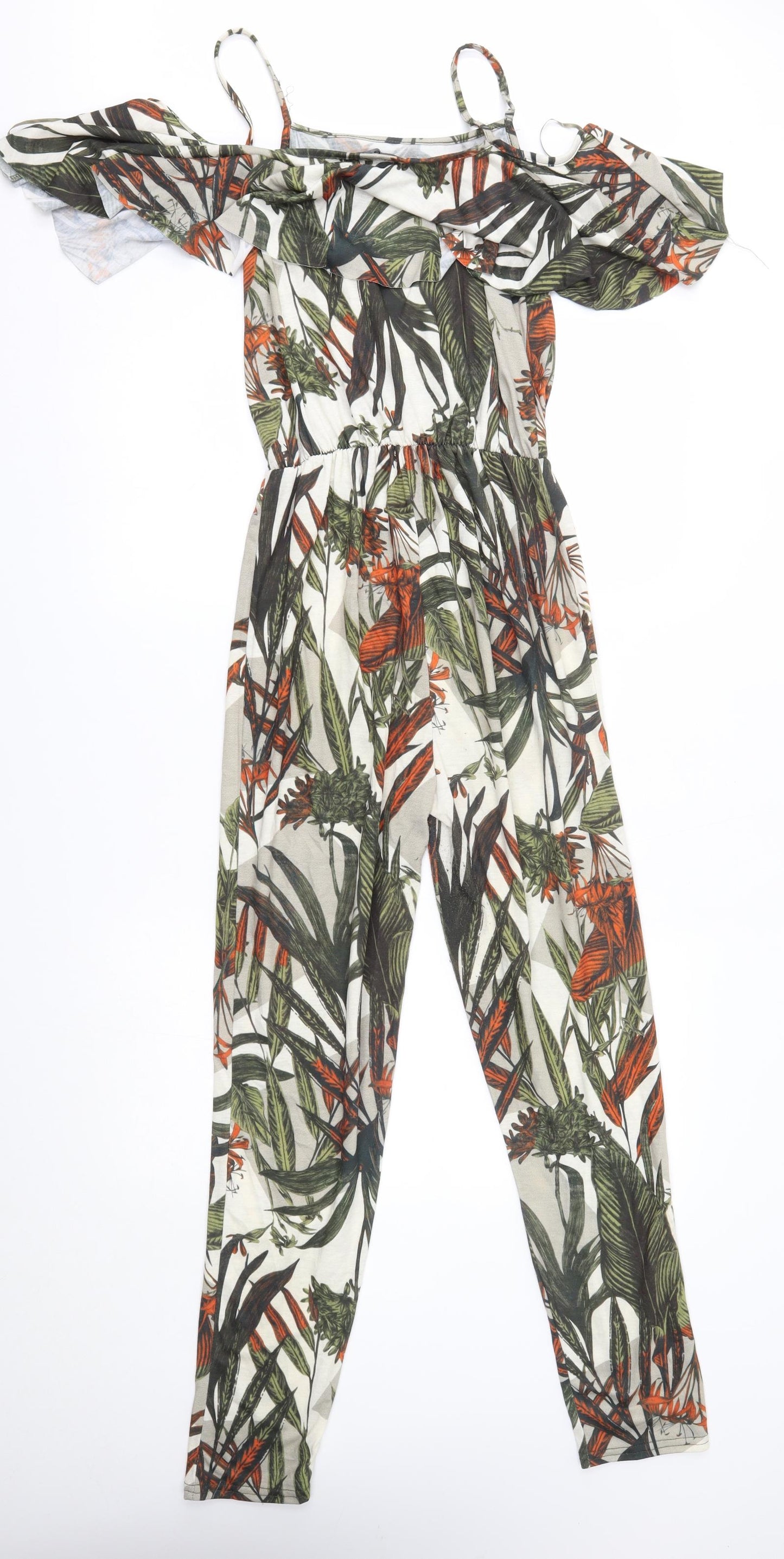 Select Womens Green Flecked  Jumpsuit One-Piece Size 10 L28 in