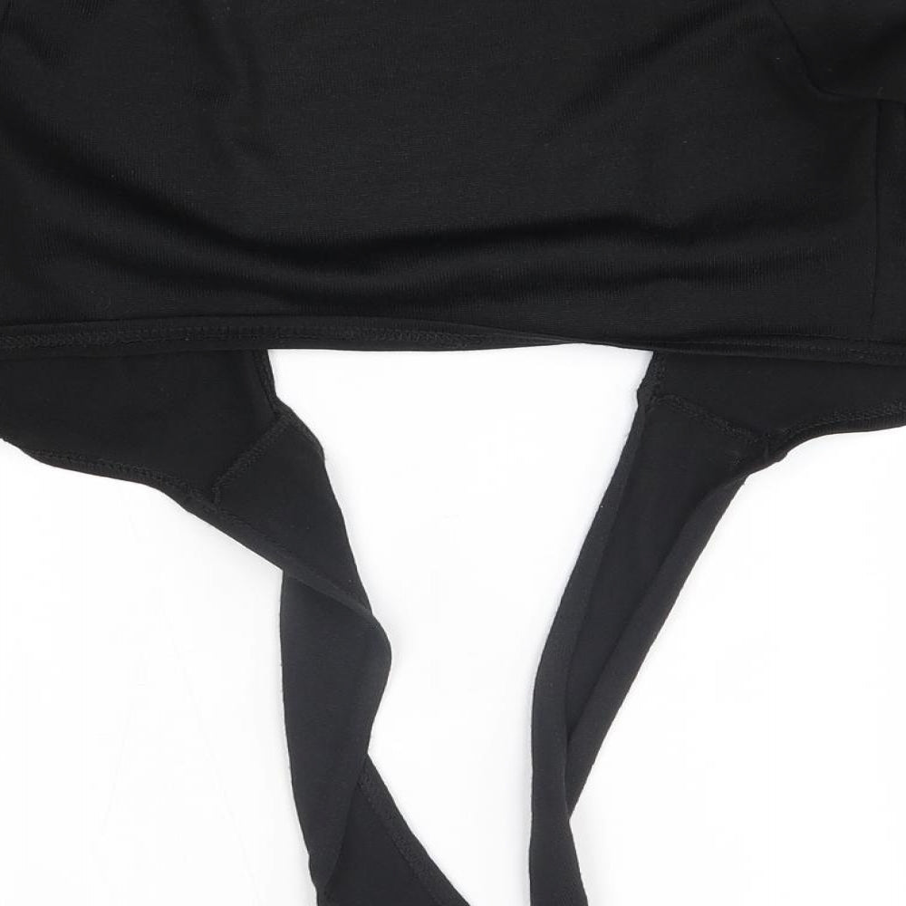 PRETTYLITTLETHING Womens Black   Shrug Jumper Size 6  - cropped