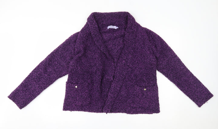 EWM Womens Purple Cardigan Jumper Size M