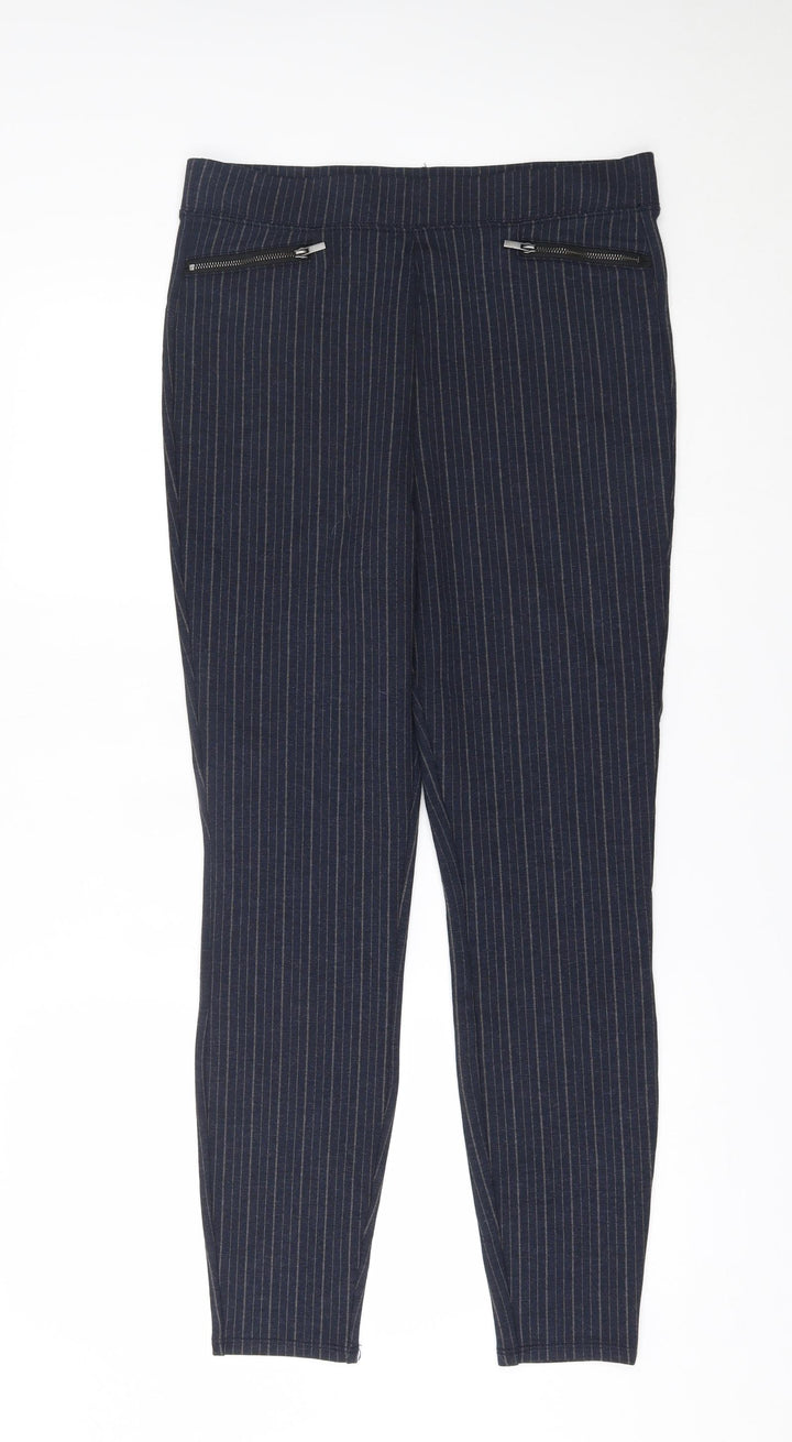TU Womens Blue Striped Suit Trousers Size 14