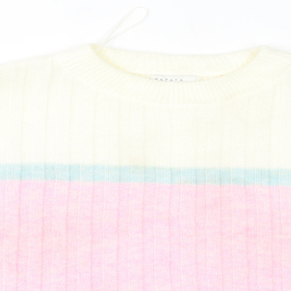 Matalan Womens Multicoloured Striped  Pullover Jumper Size M