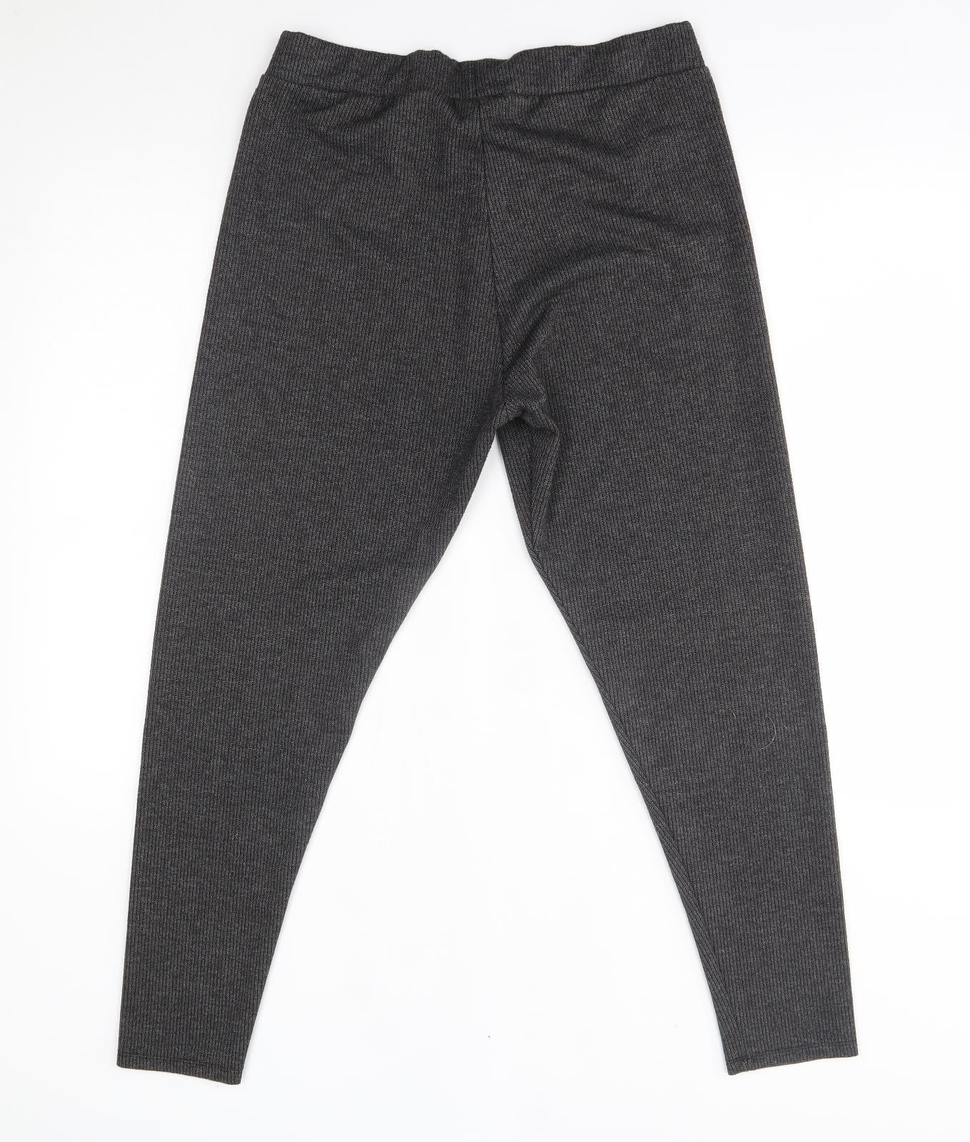 TU Womens Grey   Jogger Leggings Size 14 L27 in - fake pockets