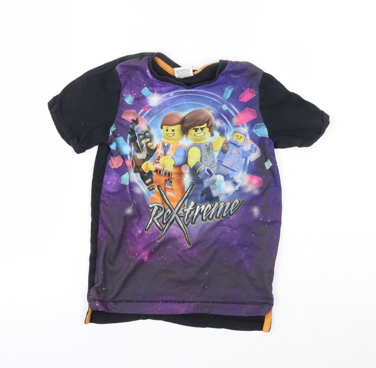 TU Boys Black   Basic T-Shirt Size 6 Years  - the lego movie