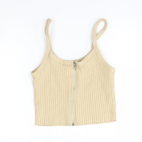 Topshop Womens Beige   Vest Jumper Size 8  - cropped