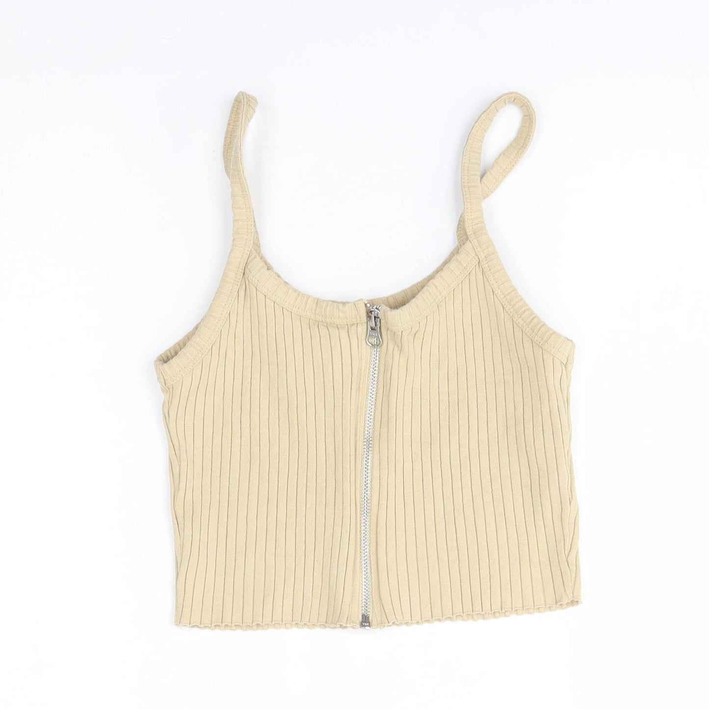 Topshop Womens Beige   Vest Jumper Size 8  - cropped