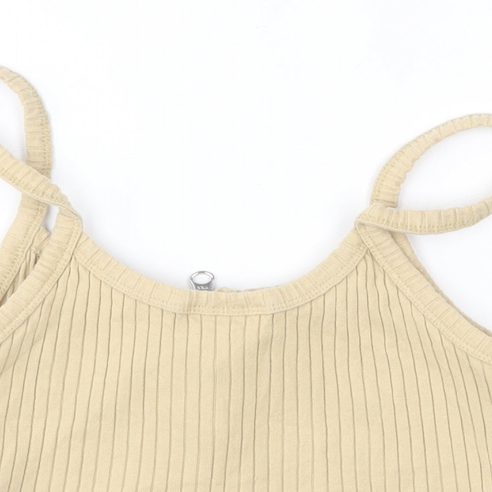 Topshop Womens Beige   Vest Jumper Size 8  - cropped