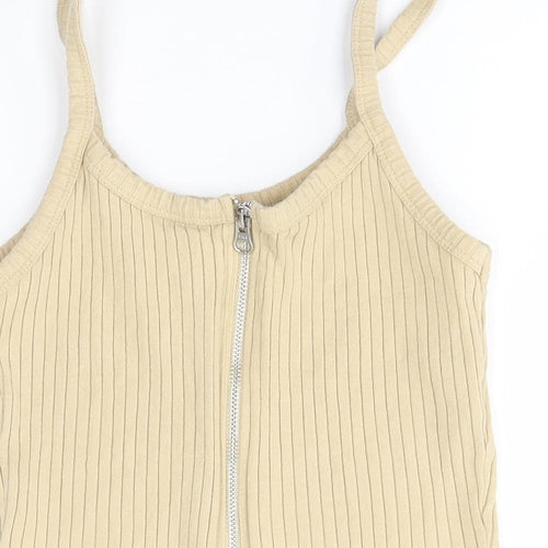 Topshop Womens Beige   Vest Jumper Size 8  - cropped