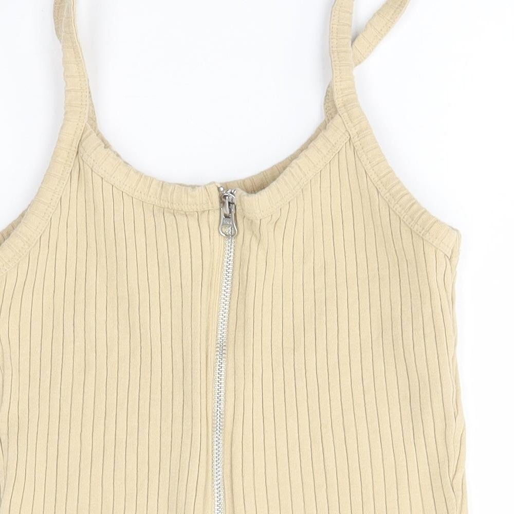 Topshop Womens Beige   Vest Jumper Size 8  - cropped