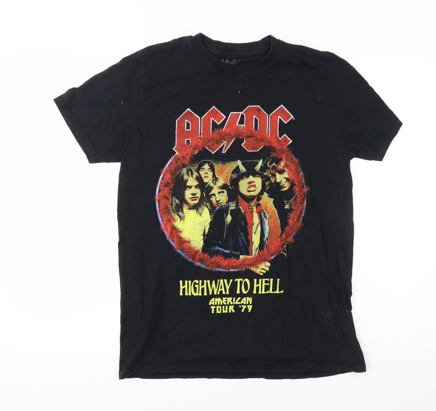 acdc Mens Black    T-Shirt Size S  - highway to hell