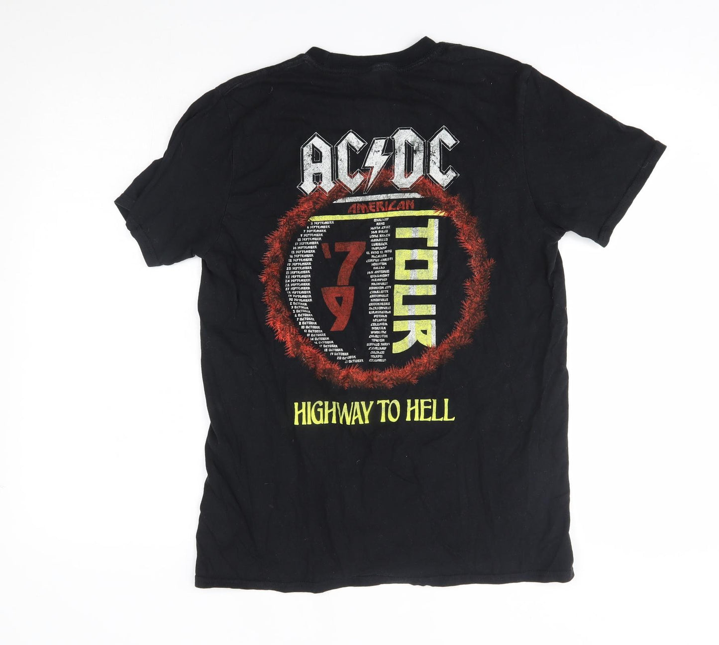 acdc Mens Black    T-Shirt Size S  - highway to hell
