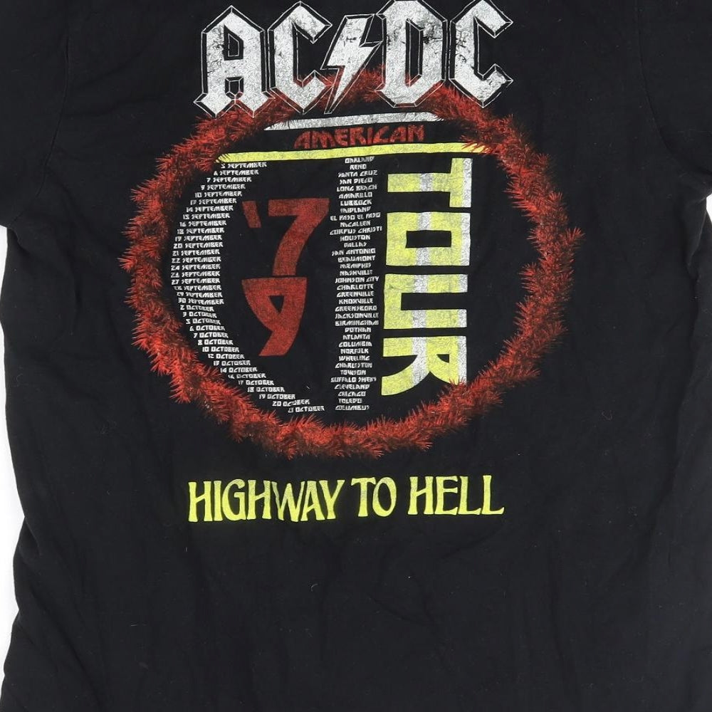 acdc Mens Black    T-Shirt Size S  - highway to hell