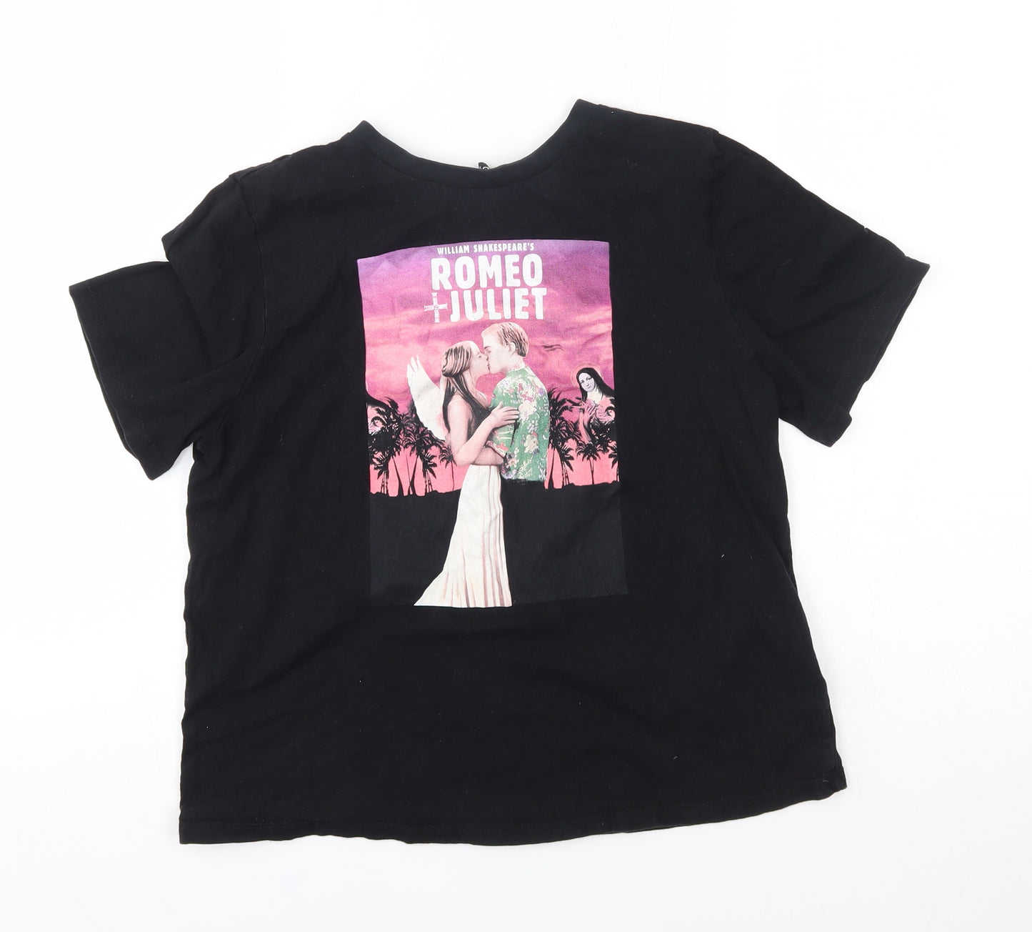 H&M Womens Black   Basic T-Shirt Size S  - romeo & juliet