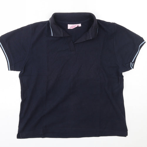 Classic Womens Blue   Basic Polo Size M