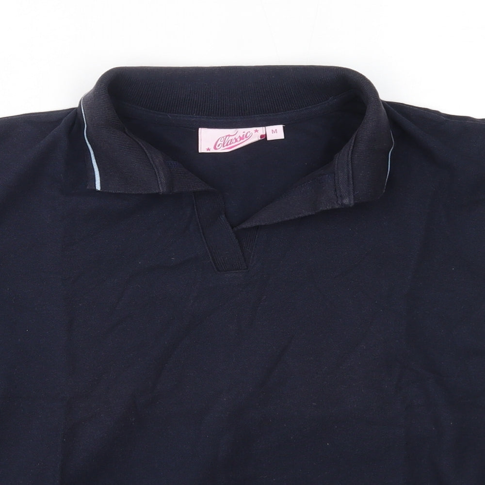 Classic Womens Blue   Basic Polo Size M