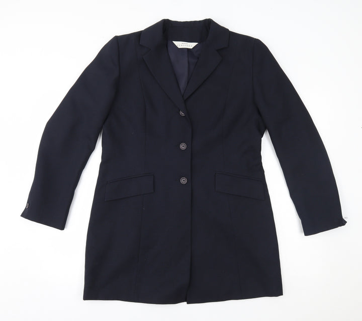 modern classics Womens Blue Overcoat Blazer Size 14