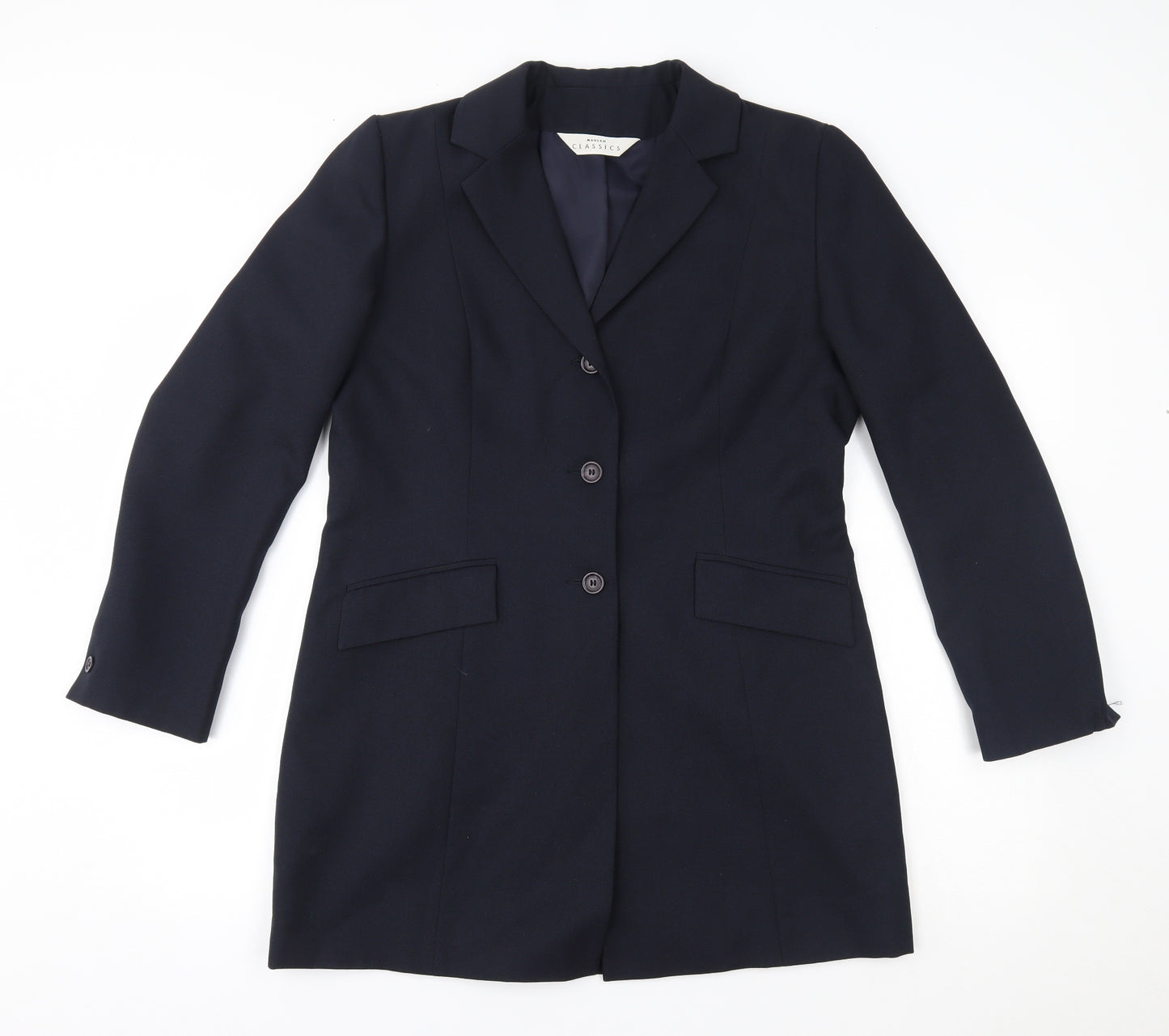modern classics Womens Blue   Overcoat Blazer Size 14
