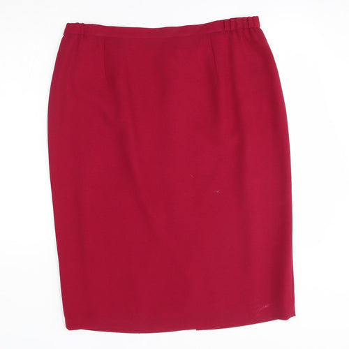 Ann Harvey Womens Red   Straight & Pencil Skirt Size 18