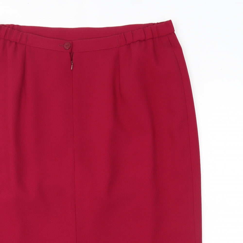 Ann Harvey Womens Red   Straight & Pencil Skirt Size 18