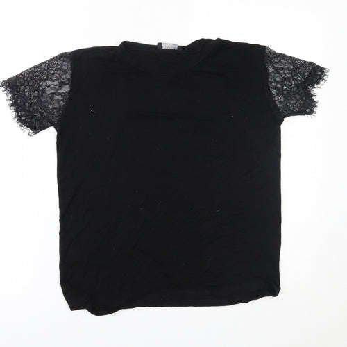 PRETTYLITTLETHING Womens Black   Basic Blouse Size 6