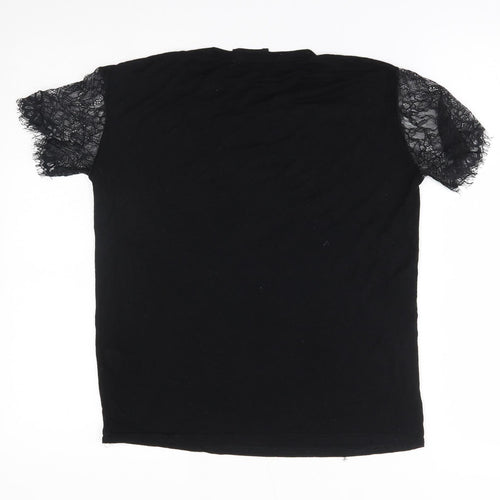 PRETTYLITTLETHING Womens Black   Basic Blouse Size 6