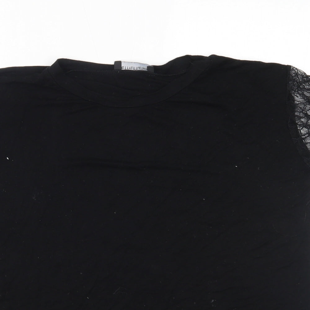 PRETTYLITTLETHING Womens Black   Basic Blouse Size 6