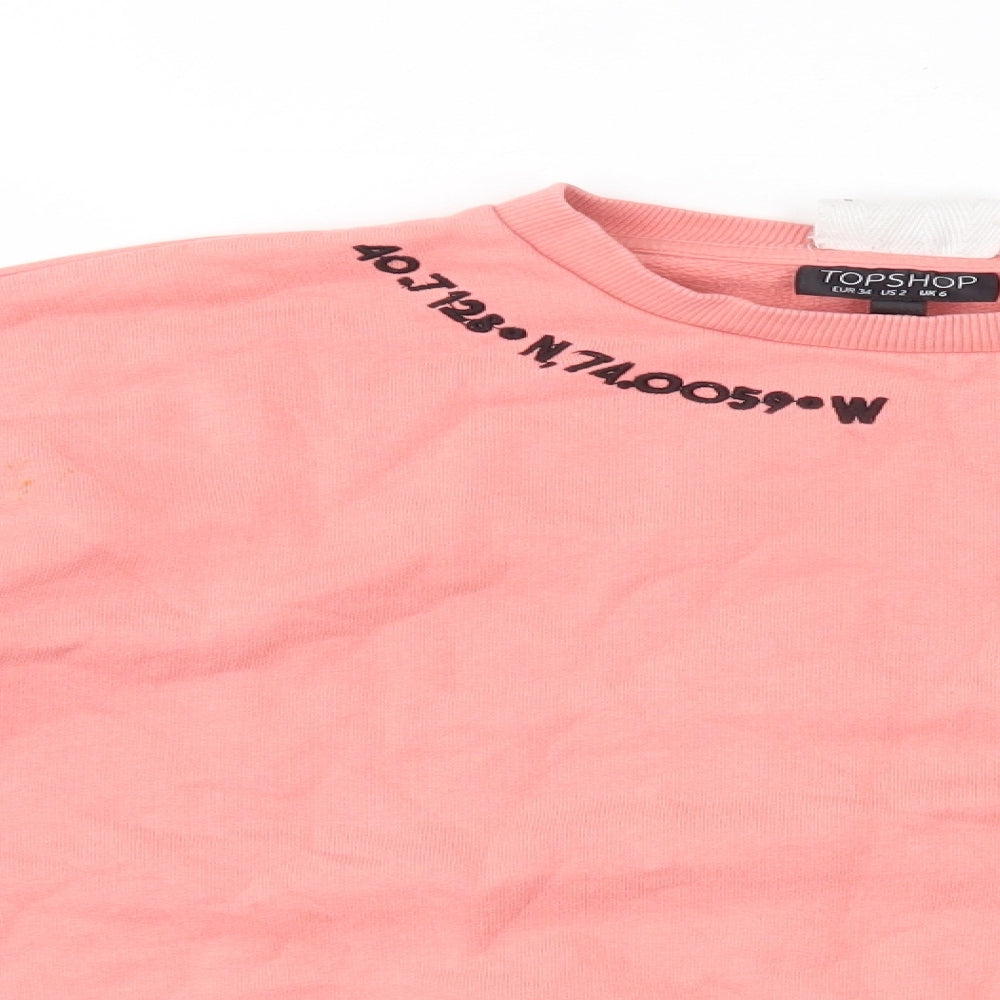 Topshop Womens Pink   Pullover Jumper Size 6