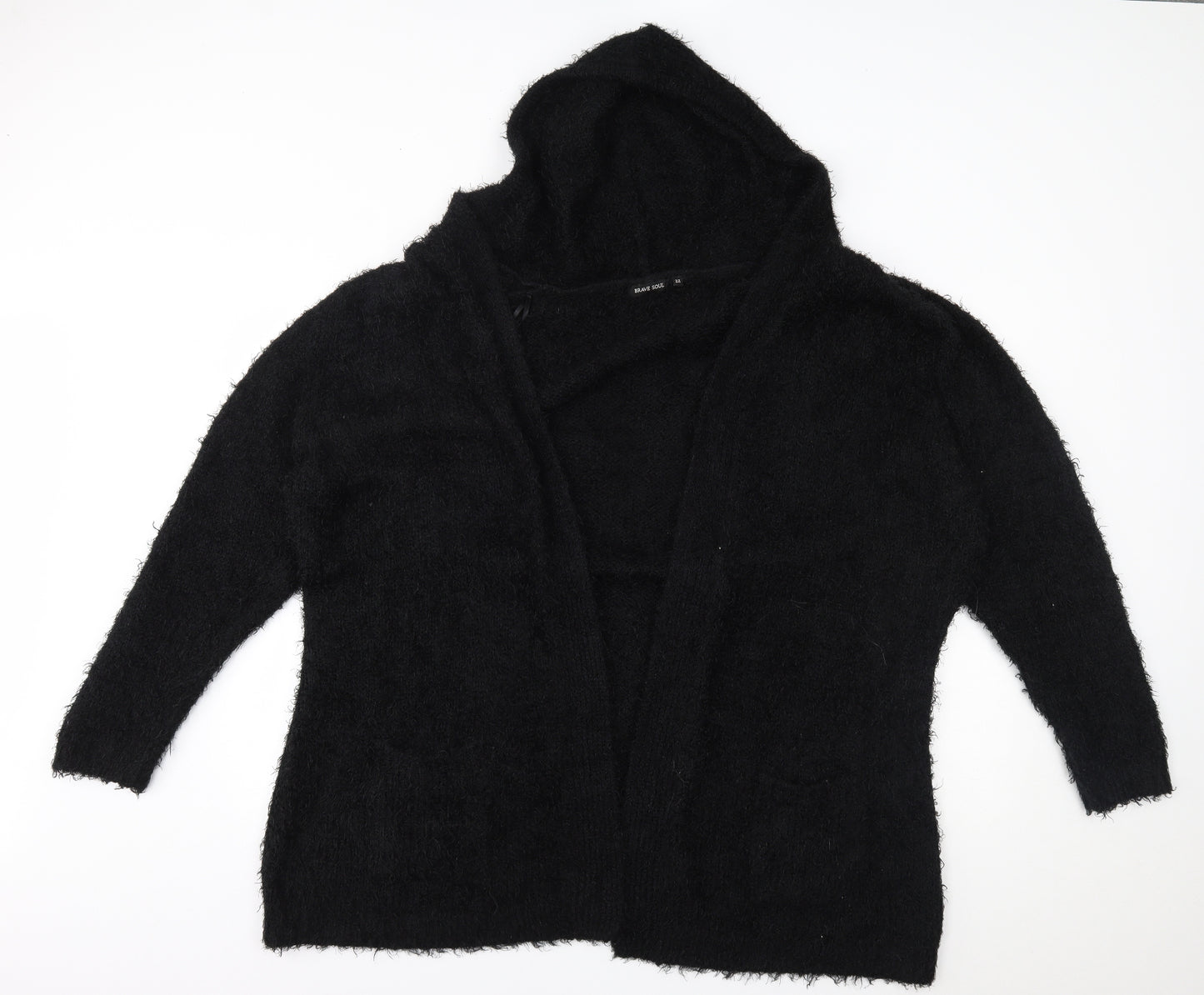 Brave Soul Womens Black   Cardigan Jumper Size 22