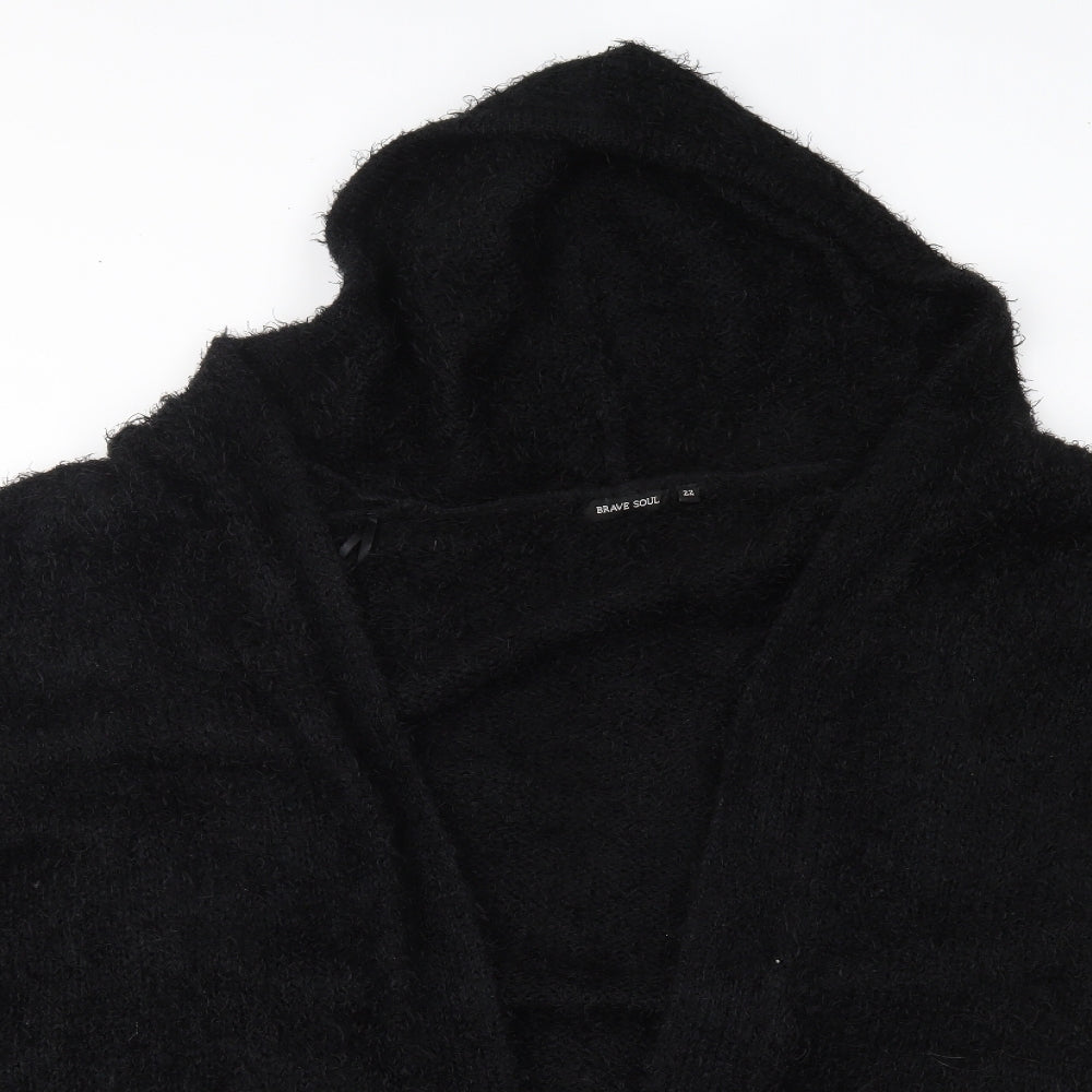 Brave Soul Womens Black   Cardigan Jumper Size 22