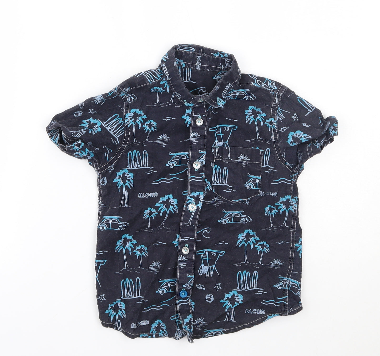 Pep&co Boys Blue   Basic Button-Up Size 3-4 Years