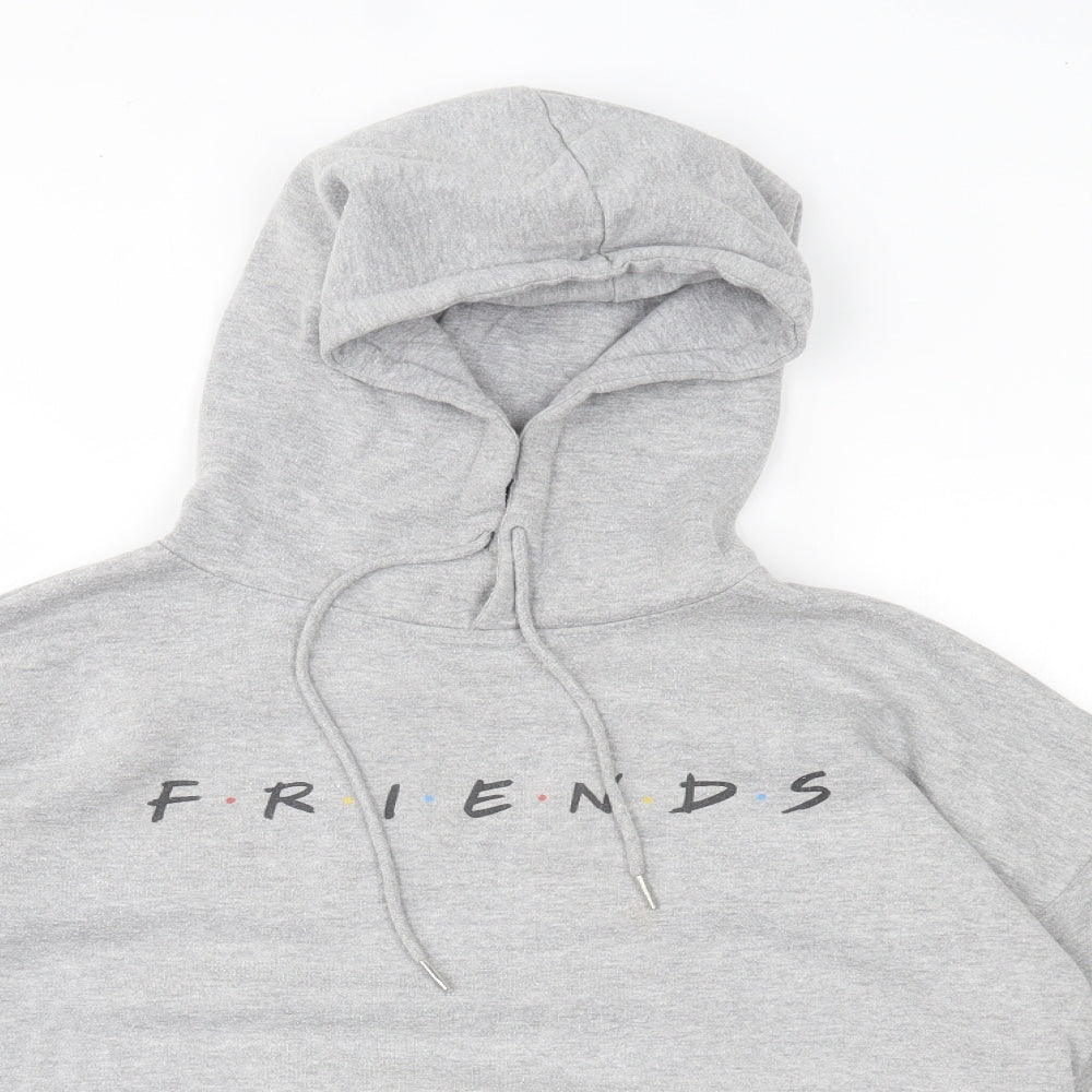 New Look Womens Grey   Pullover Hoodie Size 12  - Friends
